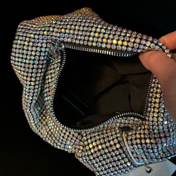 Rhinestones Crystal Clutch Evening Bag MULTI CRYSTAL TOP HANDLE BAG - Picture 7 of 8